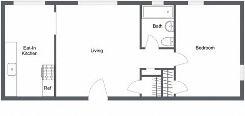 Mapleview 1 Bedroom 1 Bath Floor Plan at Integrity Cleveland Heights, Cleveland Heights, 44106